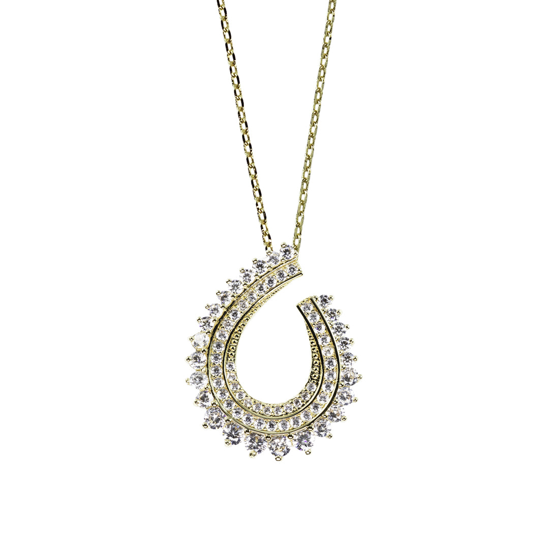 Collana in metallo anallergico con zirconi cubici e vera placcatura oro Giallo – CL5079G
