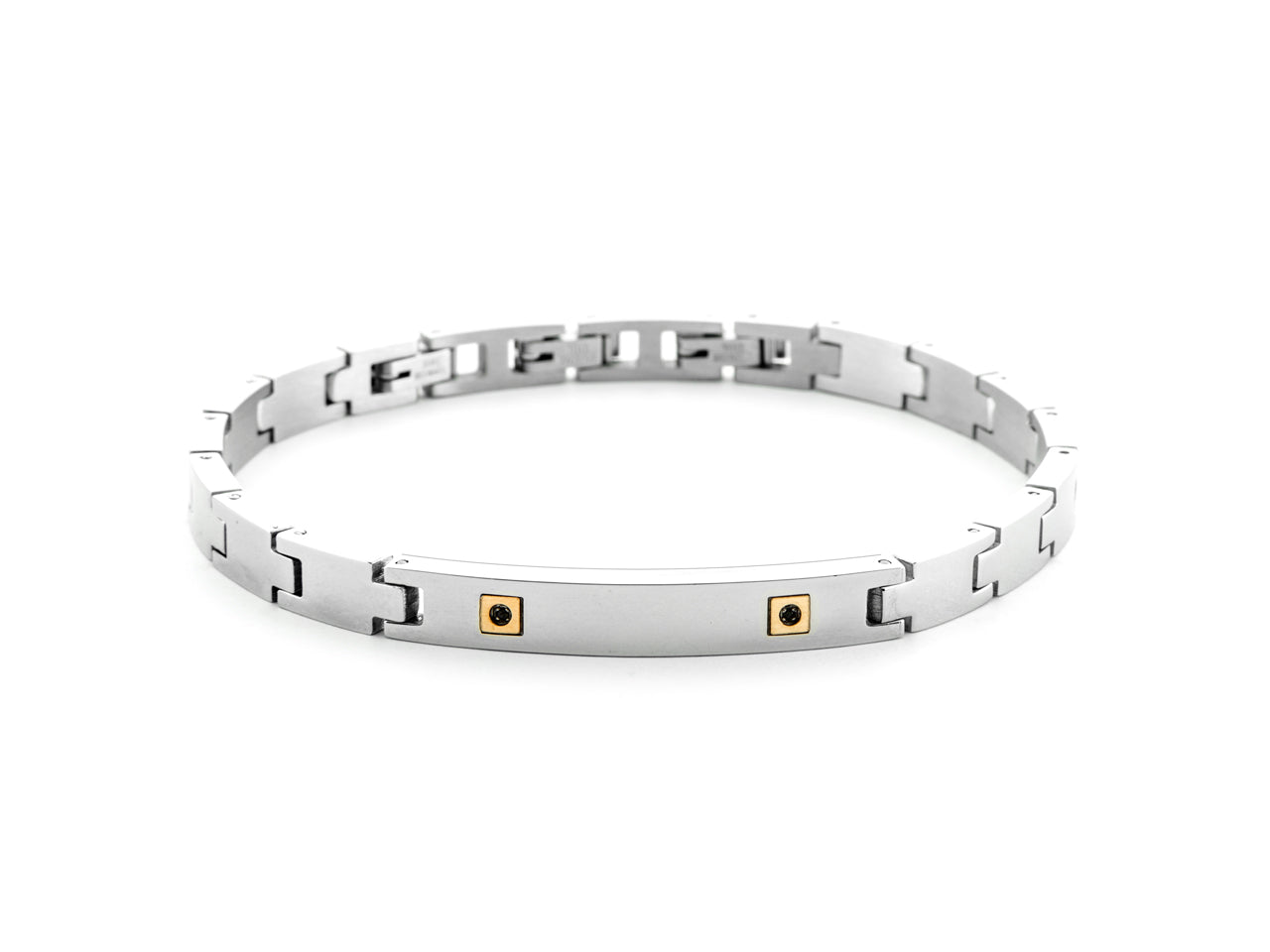 BR ACCIAIO,SPIN NERI E ORO 18K