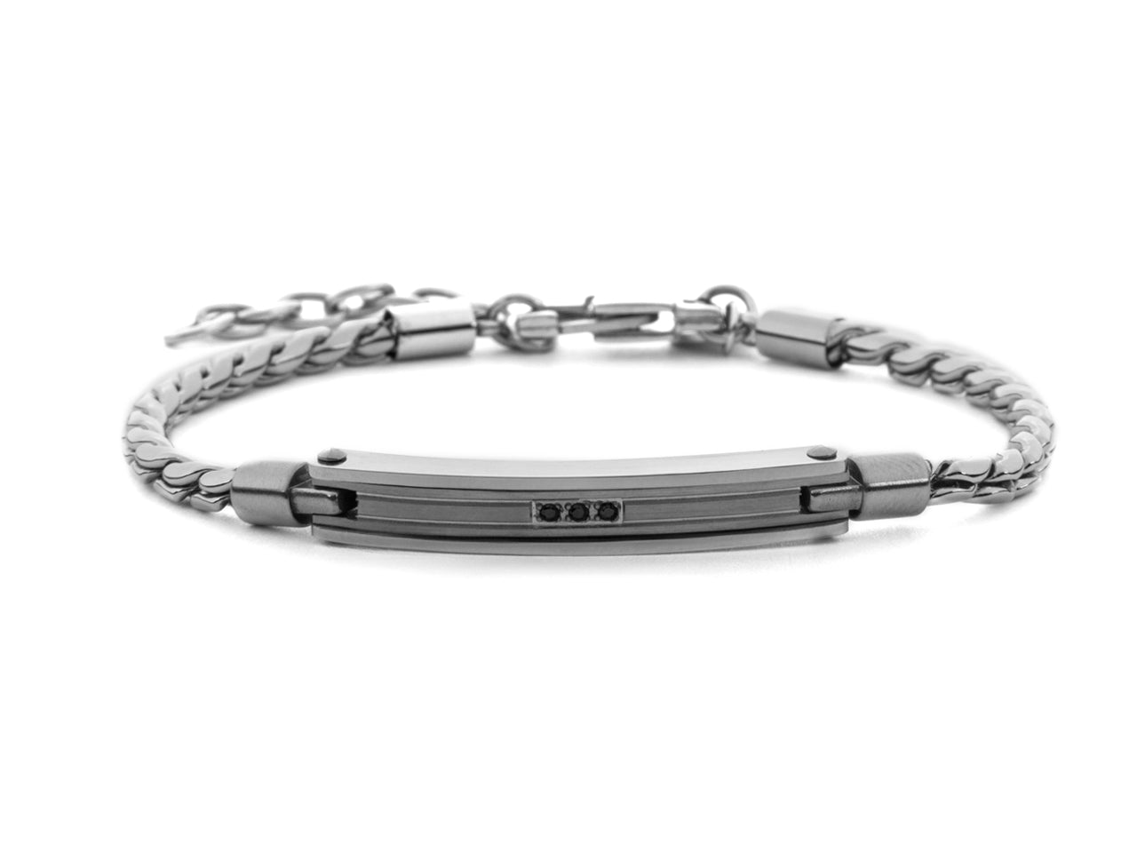 BR TARGA ACCIAIO E ZIRC NERI