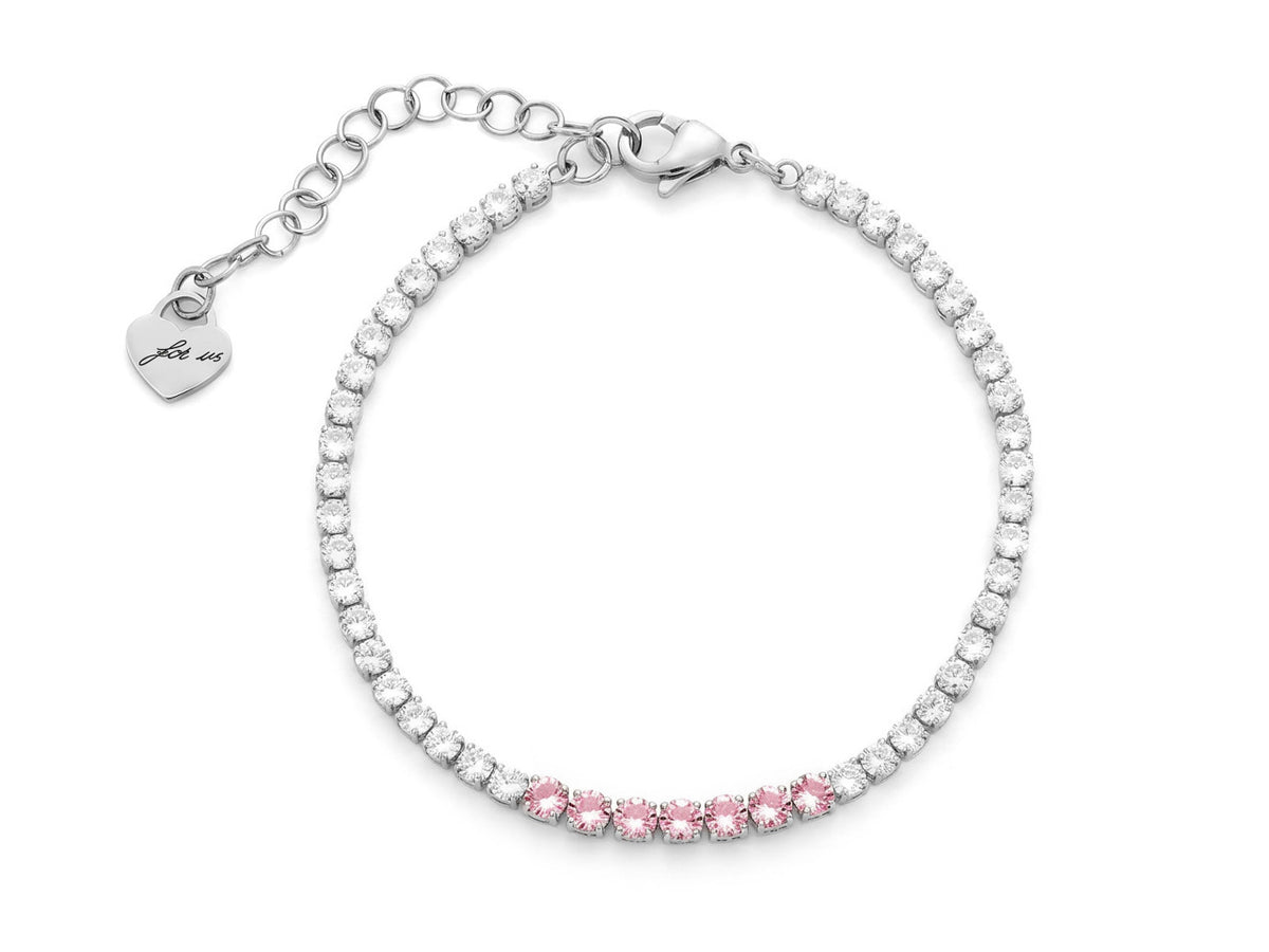 BR ACC TENNIS ZIRC BIANC ROSA