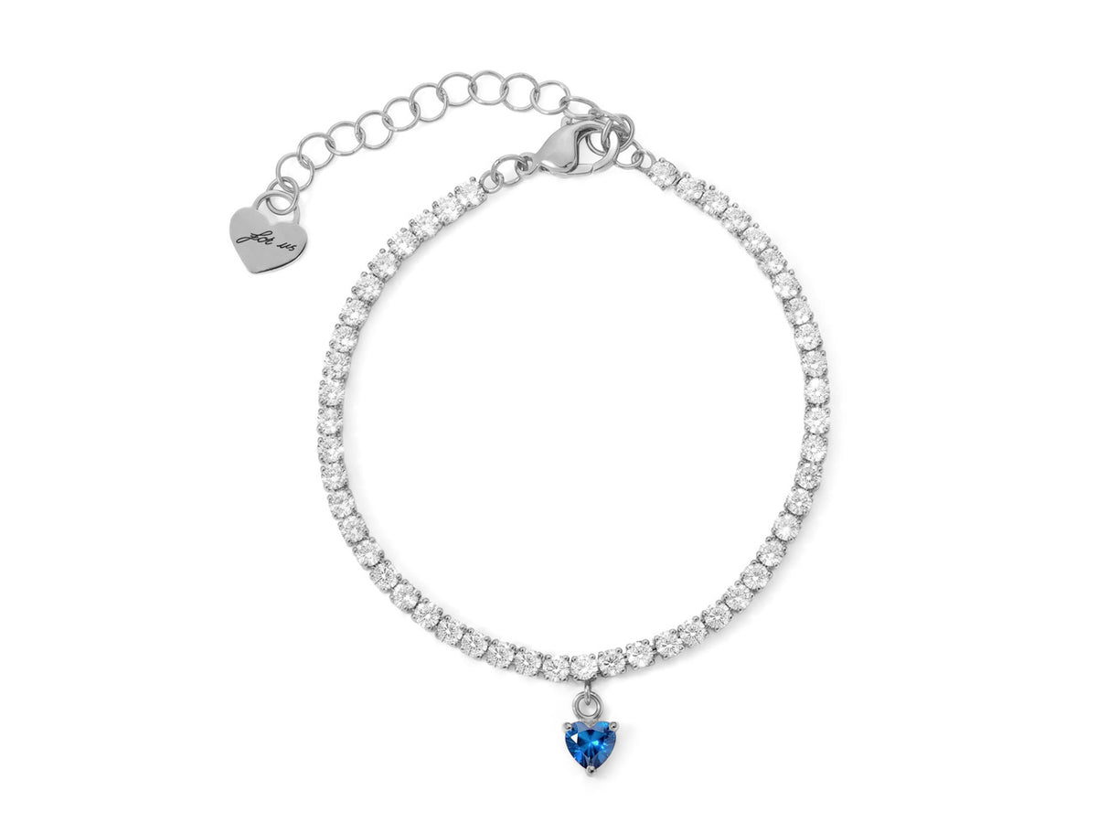 BR ACC TENNIS ZIRC BIANC BLU