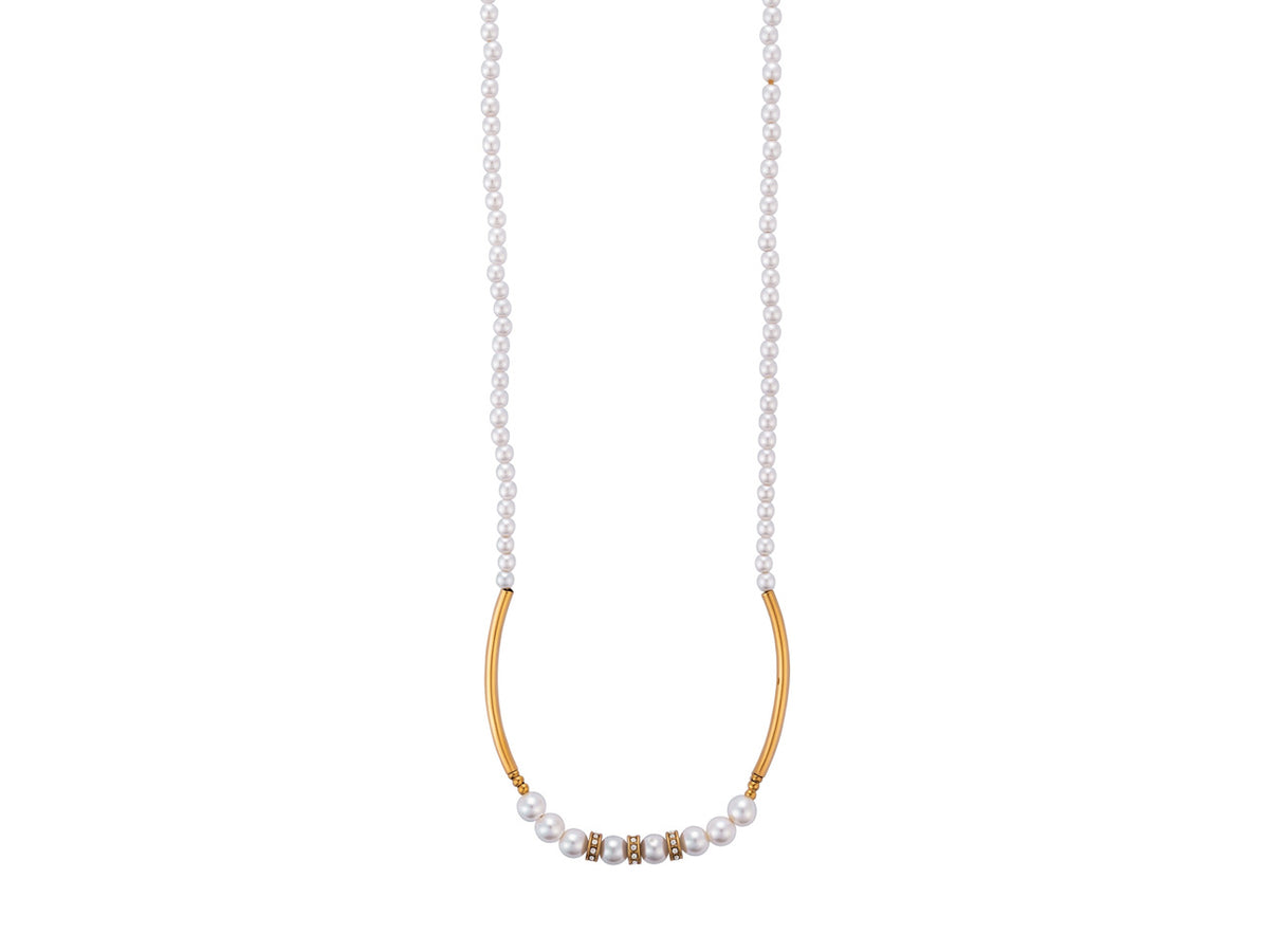 COLL ACC PVD ORO PERL ZIR BIAN