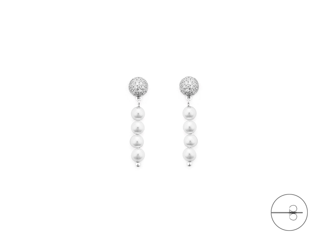 OR PERLA+SFERA PAVE BIANCA