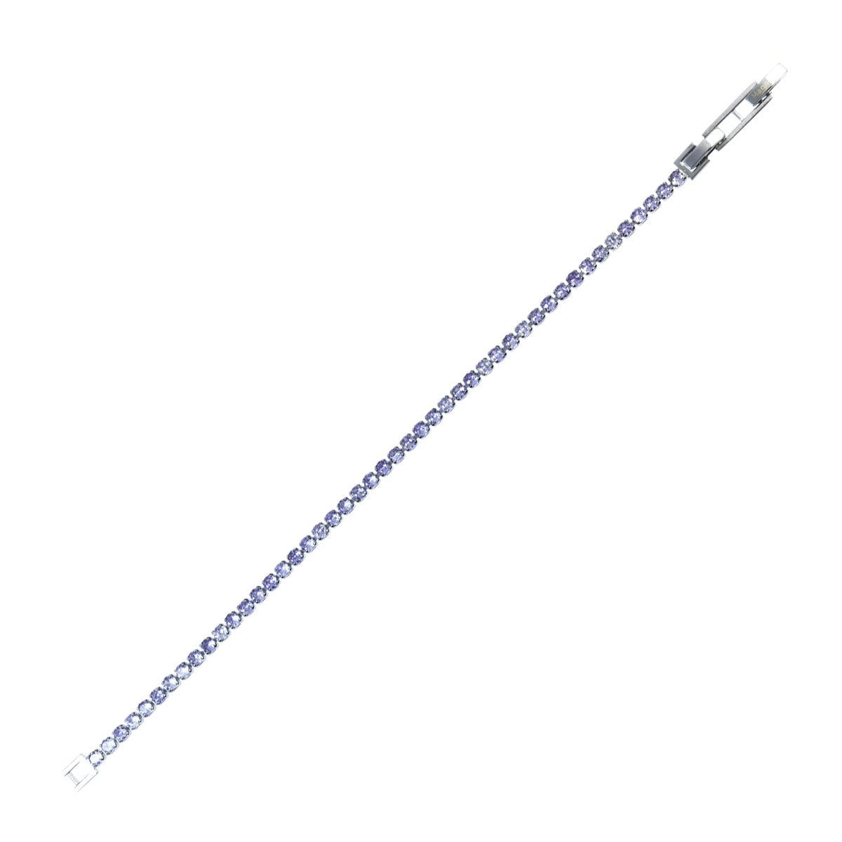 Bracciale Tennis in metallo anallergico con vera placcatura in oro e zirconi cubici Lilla – BC5053L