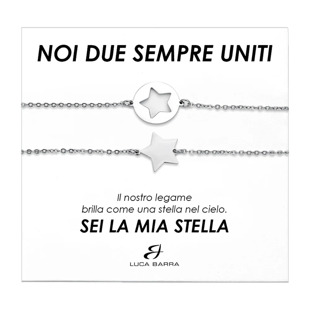 BRACCIALI DONNA IN ACCIAIO CON STELLE