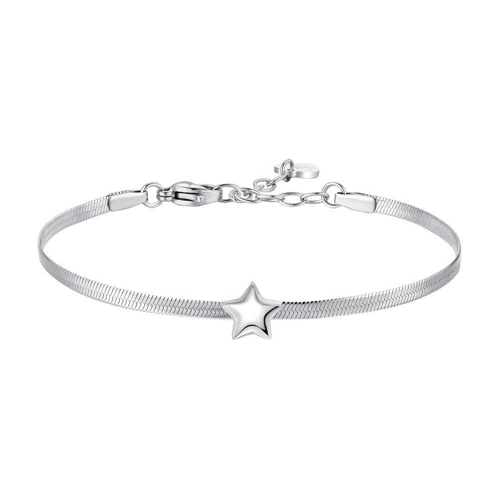 BRACCIALE DONNA IN ACCIAIO CON STELLA