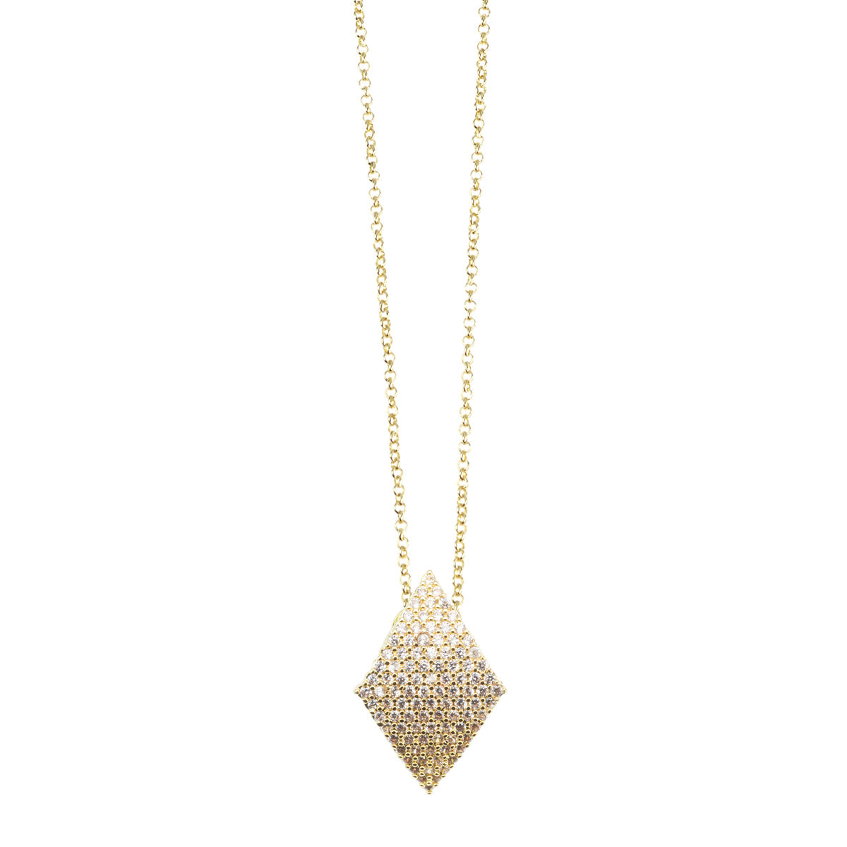 Collana in metallo anallergico con zirconi e vera placcatura oro Giallo – CL5037G