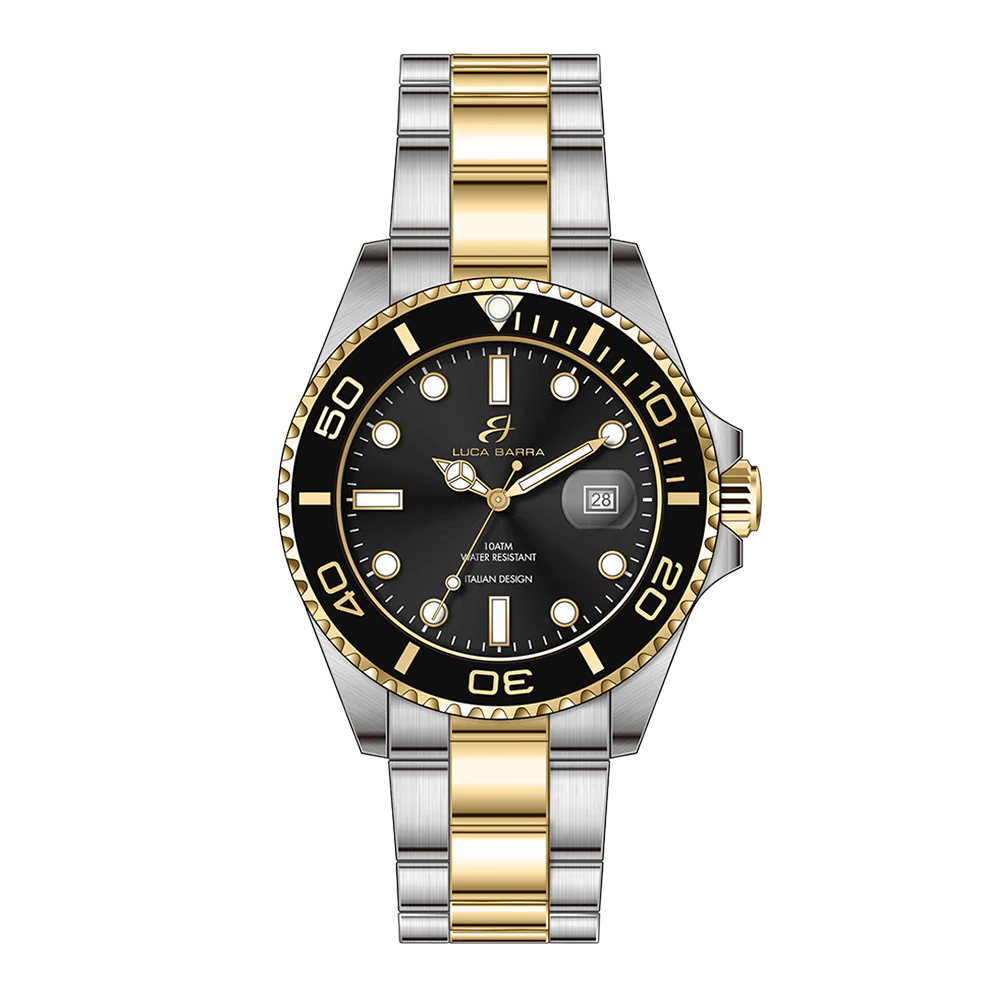 OROLOGIO UOMO CON CASSA IN ACCIAIO GHIERA NERA