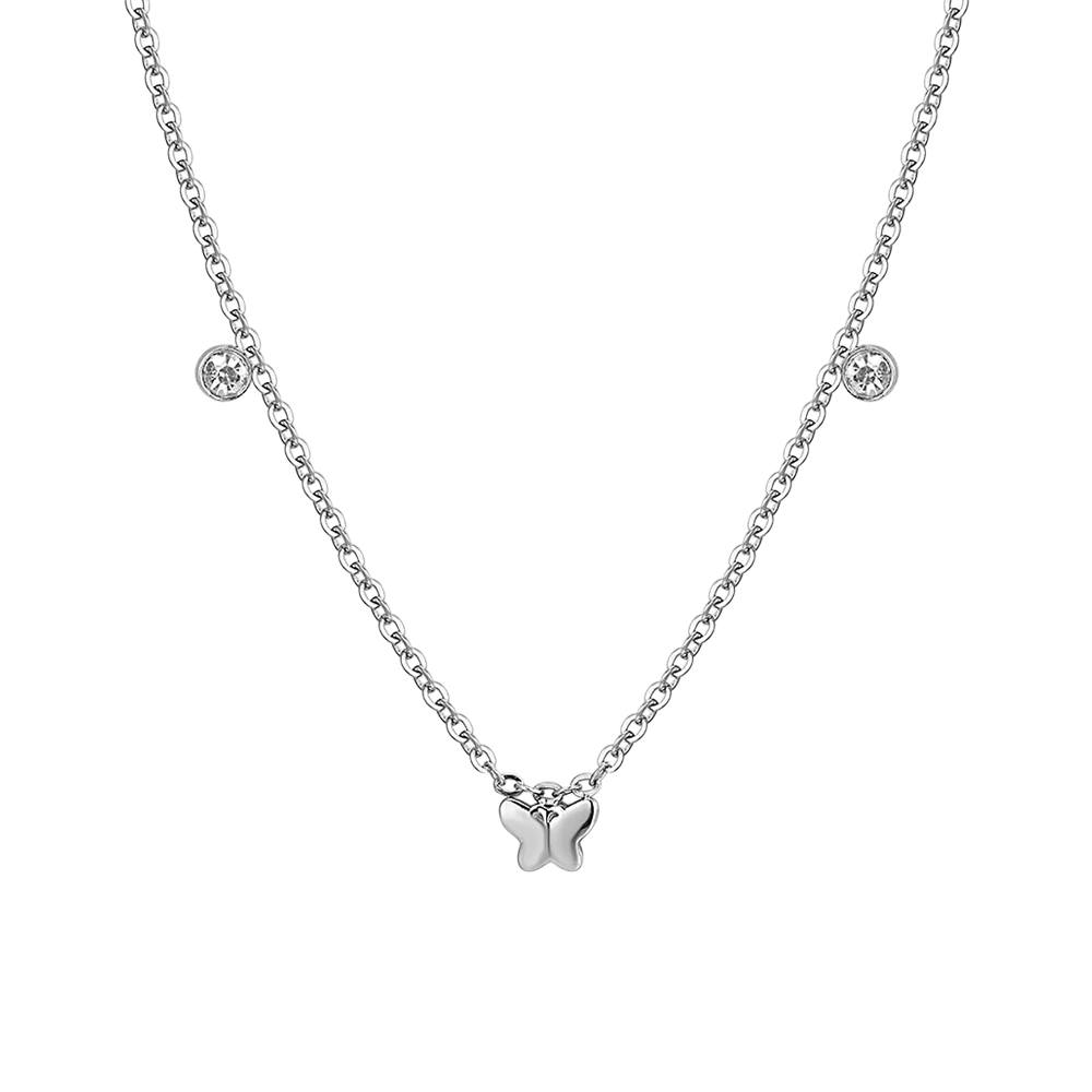 COLLANA BAMBINA IN ACCIAIO CON FARFALLE