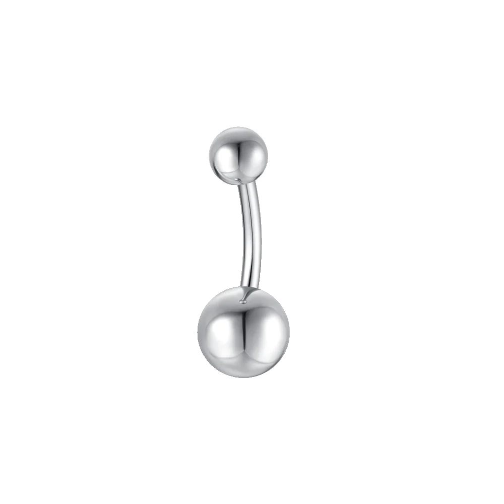PIERCING OMBELICO DONNA IN ACCIAIO CON SFERE IN ACCIAIO