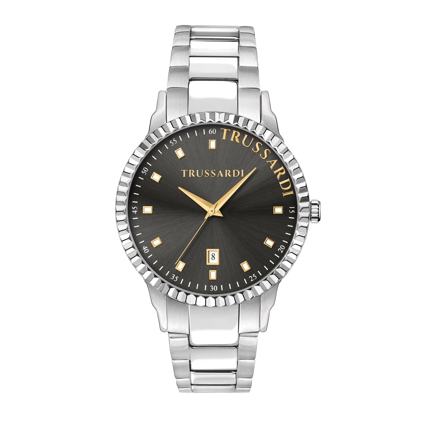 T-BENT 43MM 3H GRAY DIAL BR SS