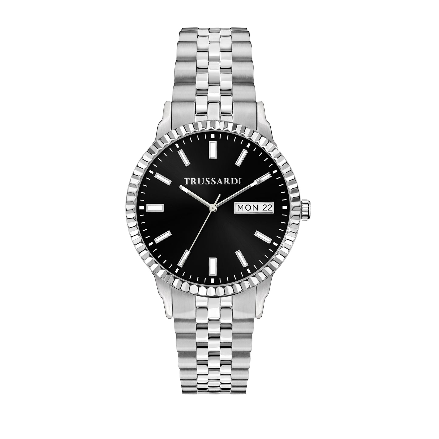 T-BENT 39MM 3H BLACK DIAL SS BR