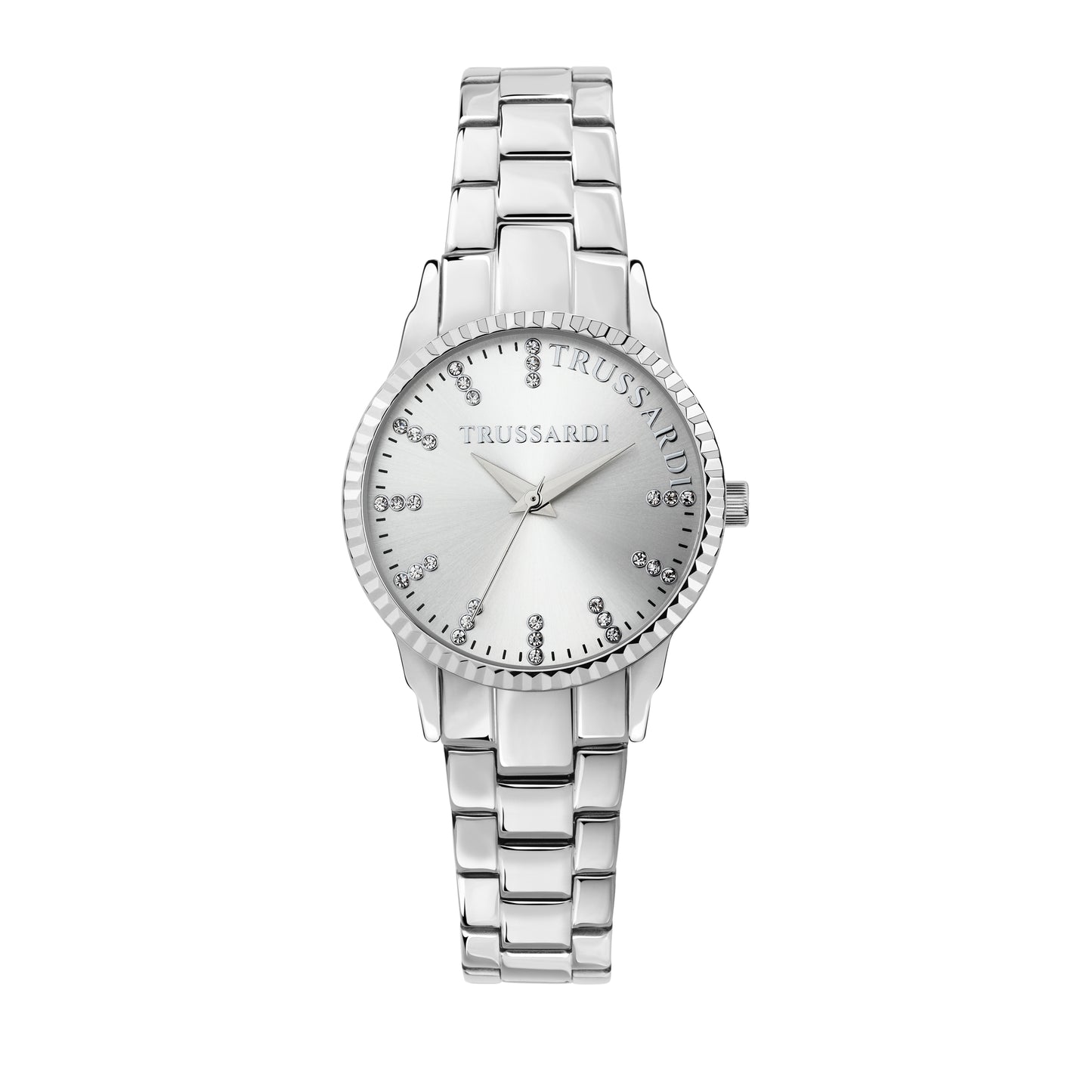 T-BENT 32MM 3H W/SILVER DIAL BR SS