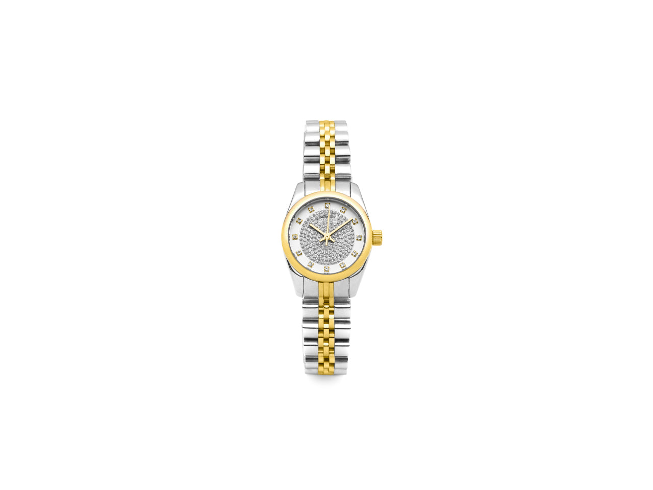 STEEL E PVD ORO CON ZIRC PAV