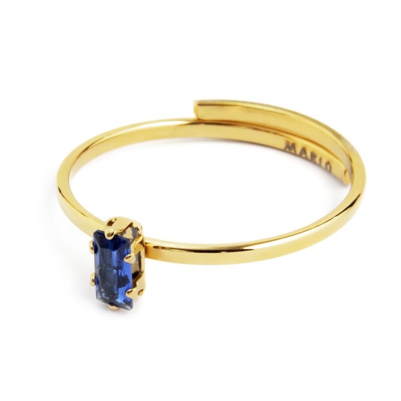 Anello con zircone baguette