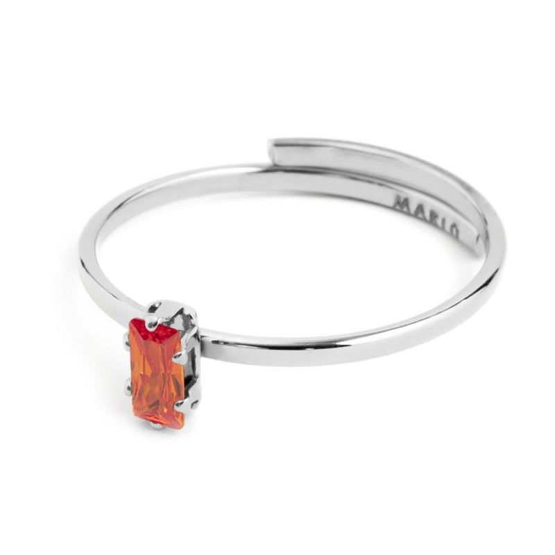 Anello con zircone baguette