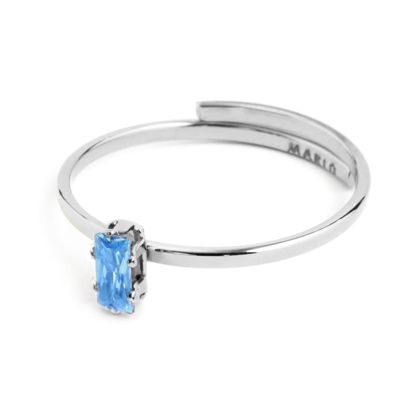 Anello con zircone baguette