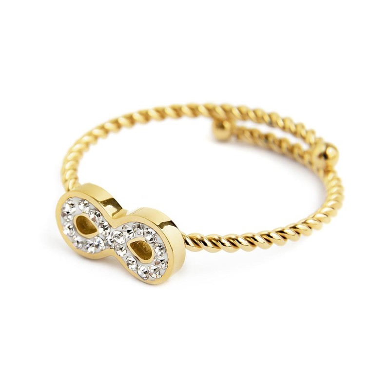 Anello infinito con cristalli