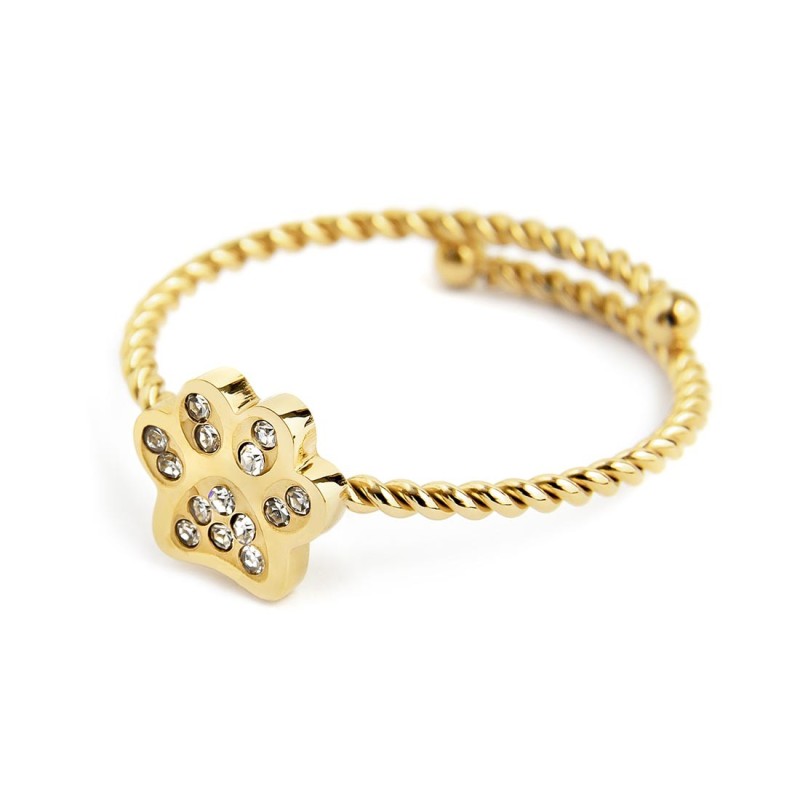 Anello zampina con cristalli