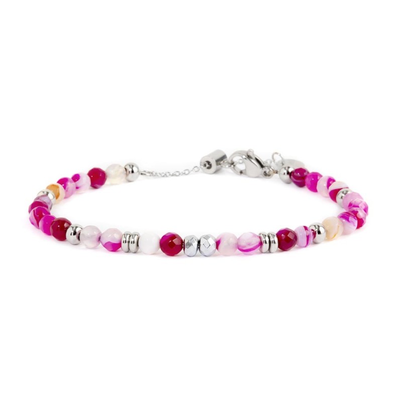 Bracciale agata sfaccettata 4mm