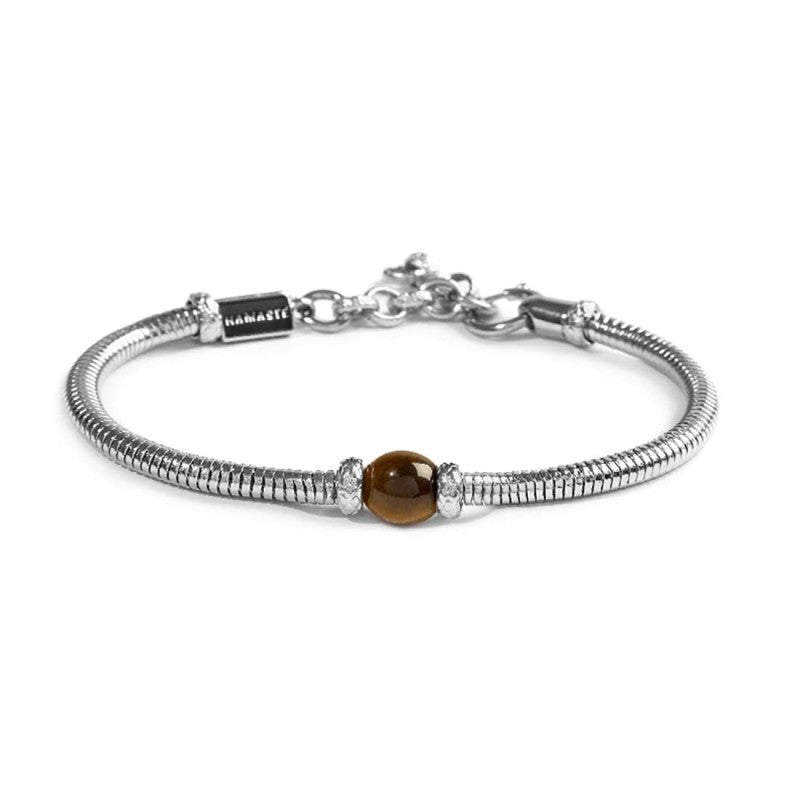 Bracciale catena snake con sfera centrale