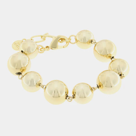 Bracciale in Metallo con perle lucide