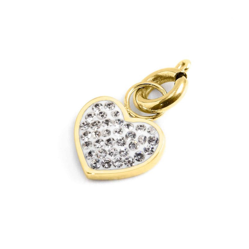Charm cuore con cristalli