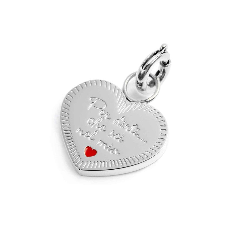Charm cuore mamma con zircone