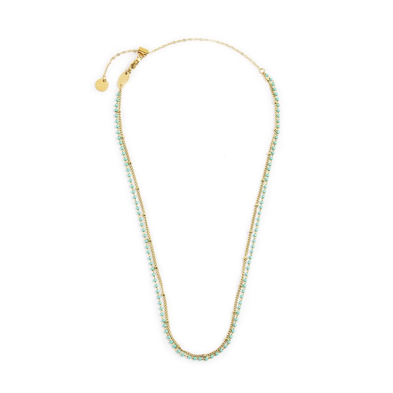 Collana catena grumetta e miyuki