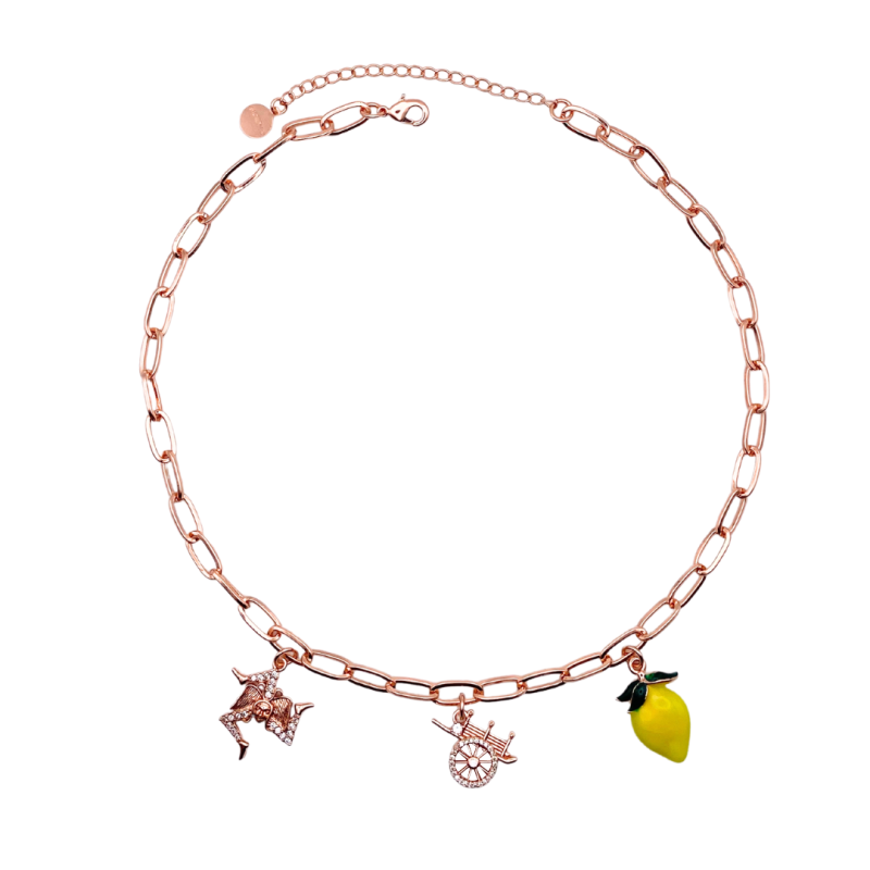 Collana con 3 charms