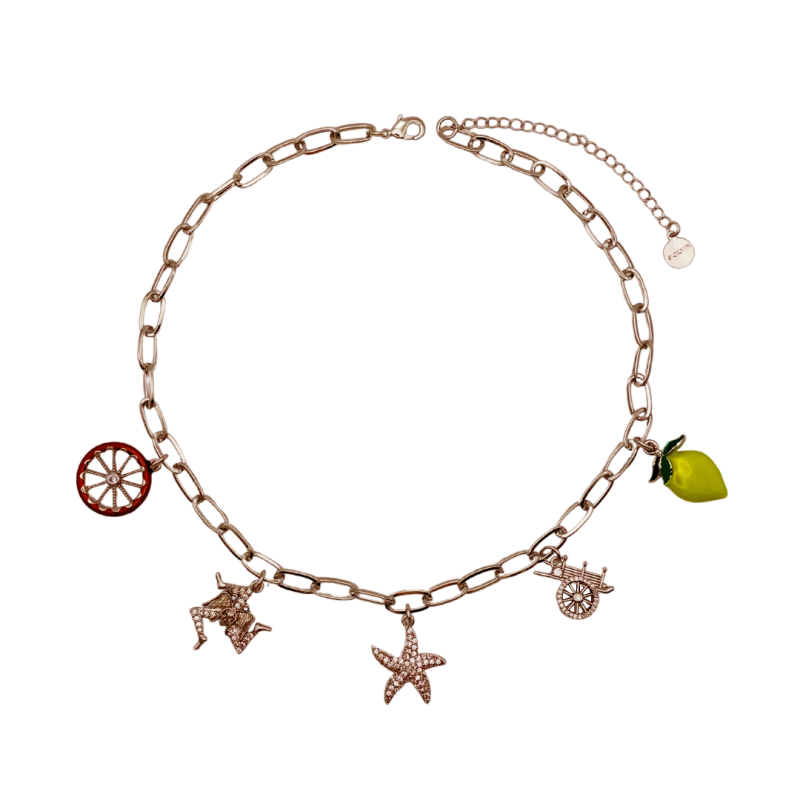 Collana con 5 charms