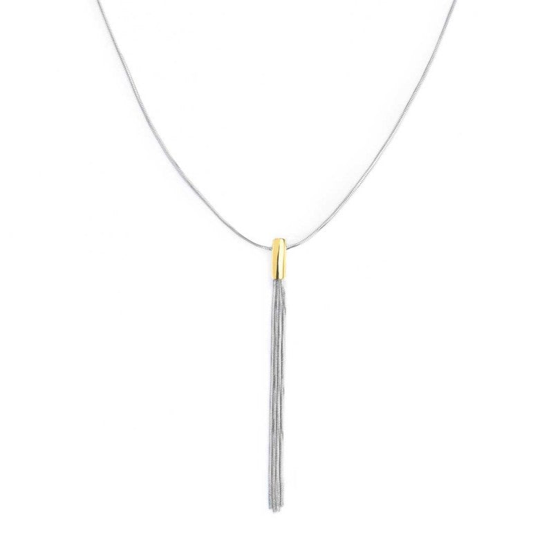 Collana con centrale pendente multifilo