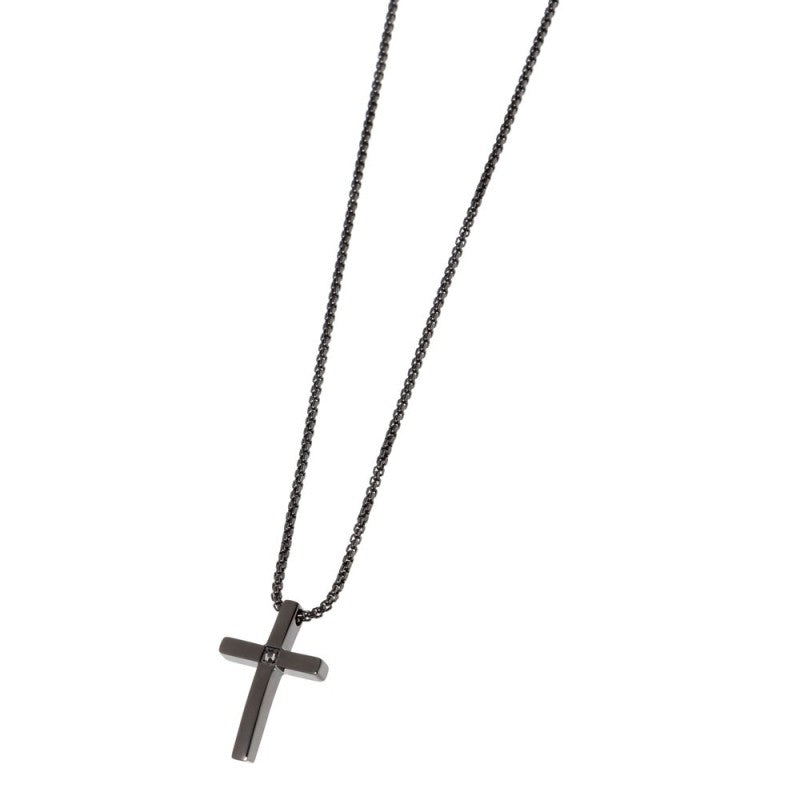 Collana con croce con zircone
