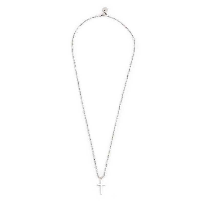 Collana con croce pendente e zircone
