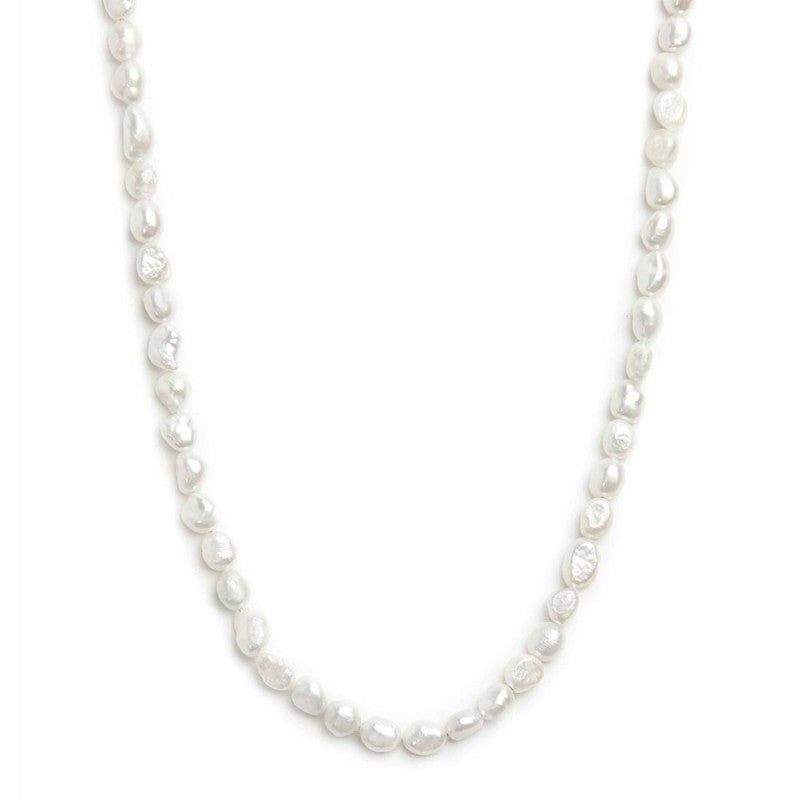 Collana con perle di fiume masticate