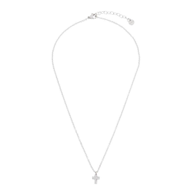 Collana croce con cristalli