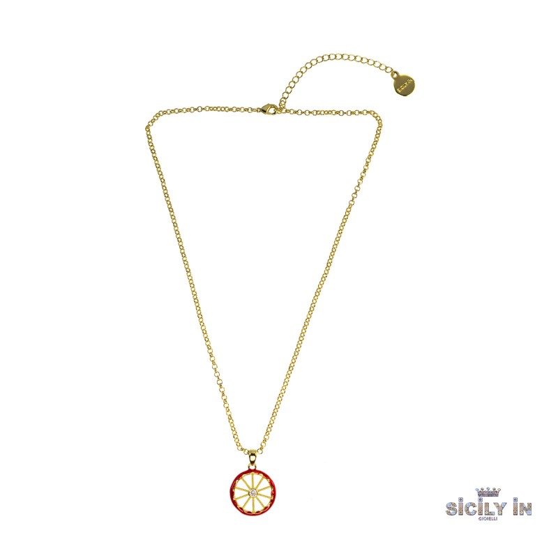COLLANA IN METALLO ANALLERGICO CON 1 CHARM RUOTA
