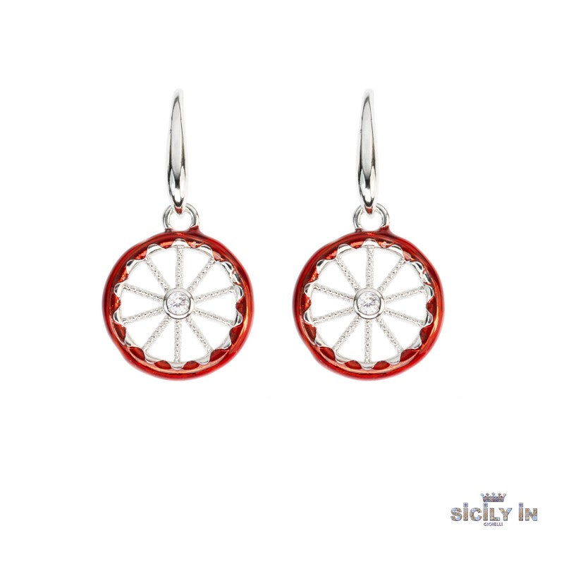 ORECCHINI IN METALLO ANALLERGICO CON 1 CHARM RUOTA