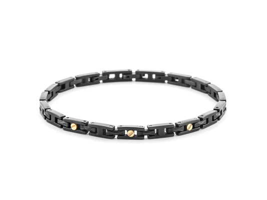 BR PVD NER,SPIN NERI E ORO 18K