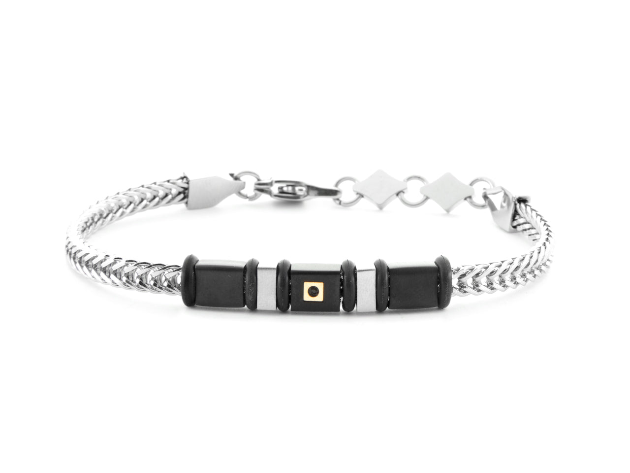BR GOMMA,SPIN NERI E ORO 18K