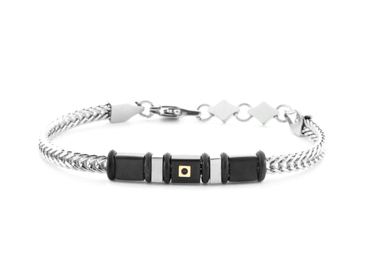 BR GOMMA,SPIN NERI E ORO 18K