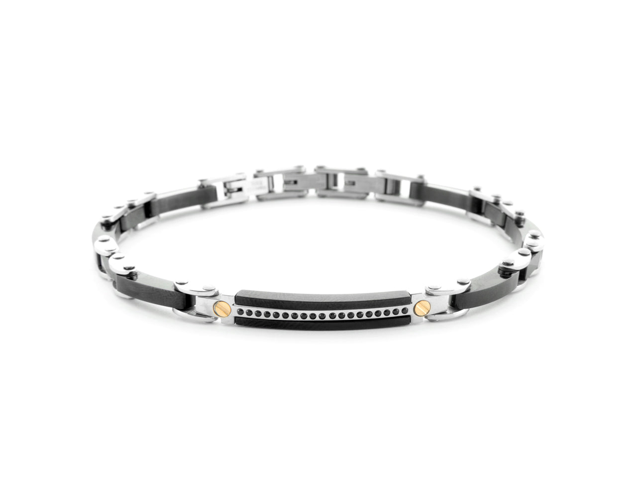 BR CERAMIC,SPIN NERI E ORO 18K