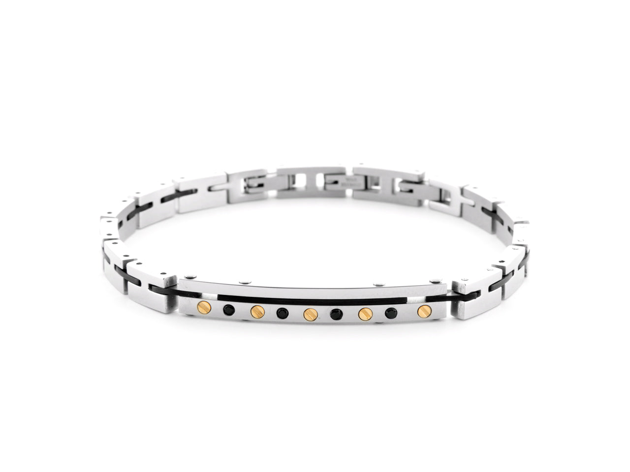 BR TARGA, SPIN NERI E ORO 18K