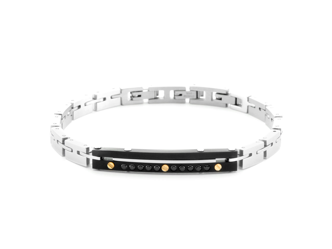 BR TARGA, SPIN NERI E ORO 18K