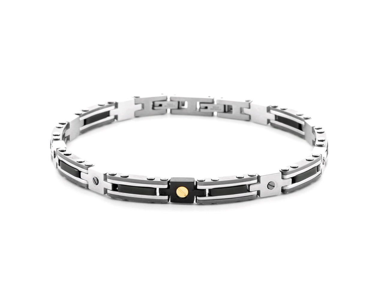 BR GUN PVD,SPIN NERI E ORO 18K