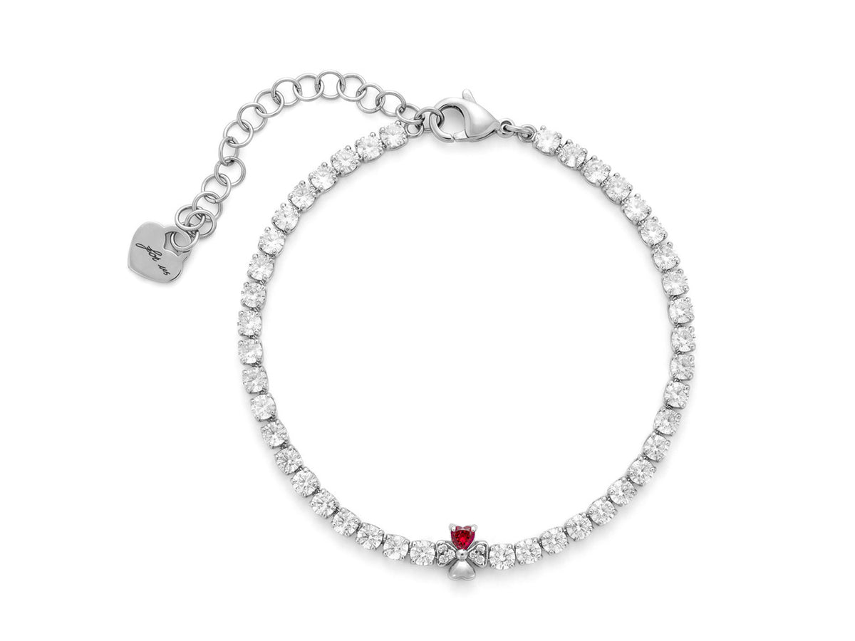 BR ACC TENNIS ZIRC BIAN ROSSO