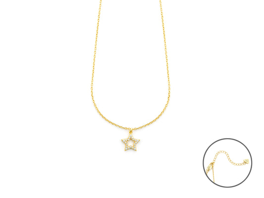 CL ORO ZIR BIANCHI STELLA 1CM