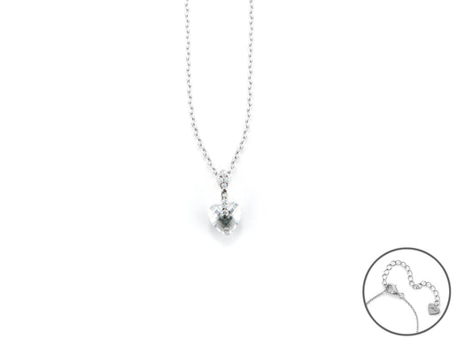 CL RODIO CUORE ZIRCONE BIANCO