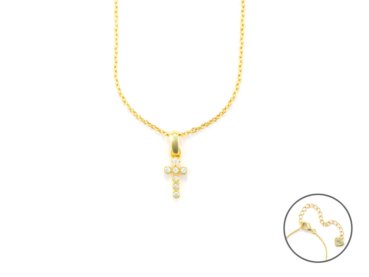 CL ORO CROCE PICCOLA Z.BIANCO