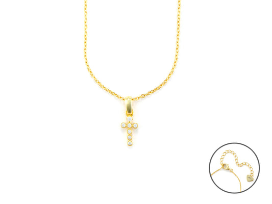 CL ORO CROCE PICCOLA Z.BIANCO